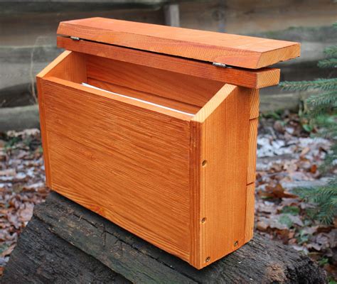 wooden wall mounted post box